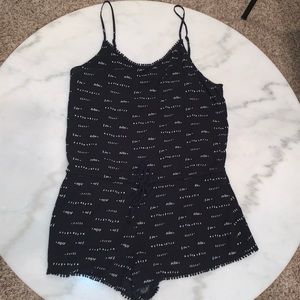 Black Spaghetti Strap Romper
